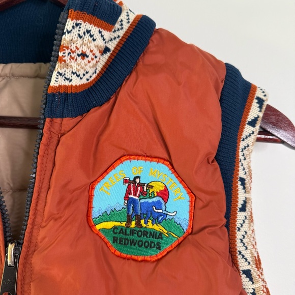 Vintage Retro Puff Vest Trees of Mystery California Redwoods Patch - Picture 3 of 9